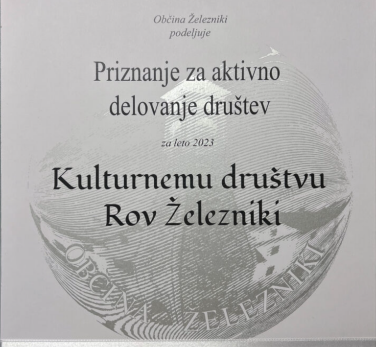 Priznanje občine Železniki za 30 let KRAWAL-a, 30. 06. 2023
