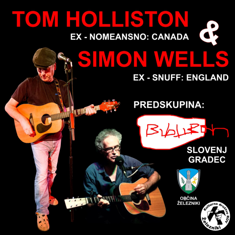 Salve iz Avle #5,  KD Železniki, 21.10.2023: TOM HOLLISTON (CA) & SIMON WELLS (GB) + BIBLIBAN (SG)